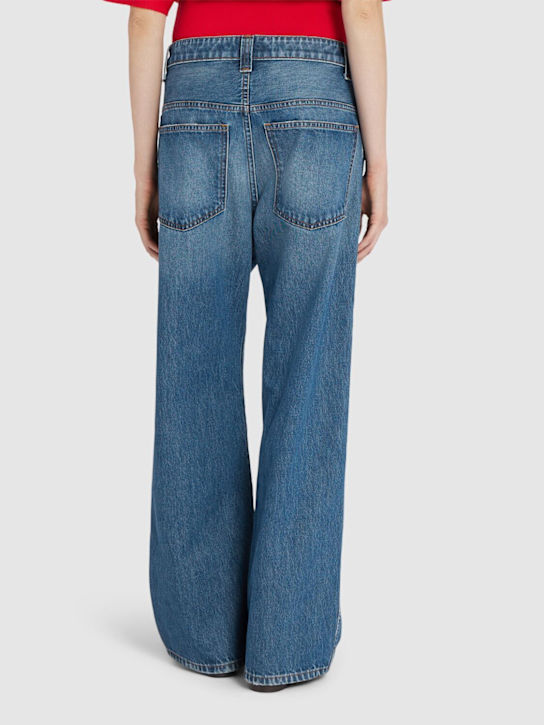 Khaite: Jeans baggy vita media Winslow in denim