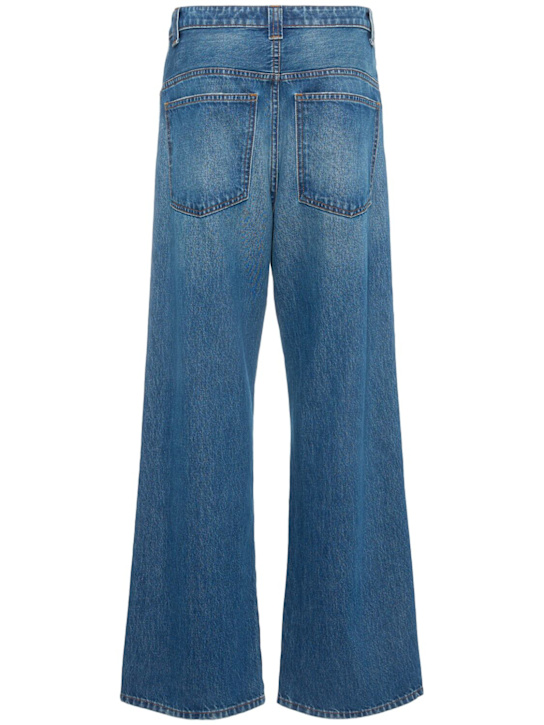 Khaite: Jeans baggy vita media Winslow in denim