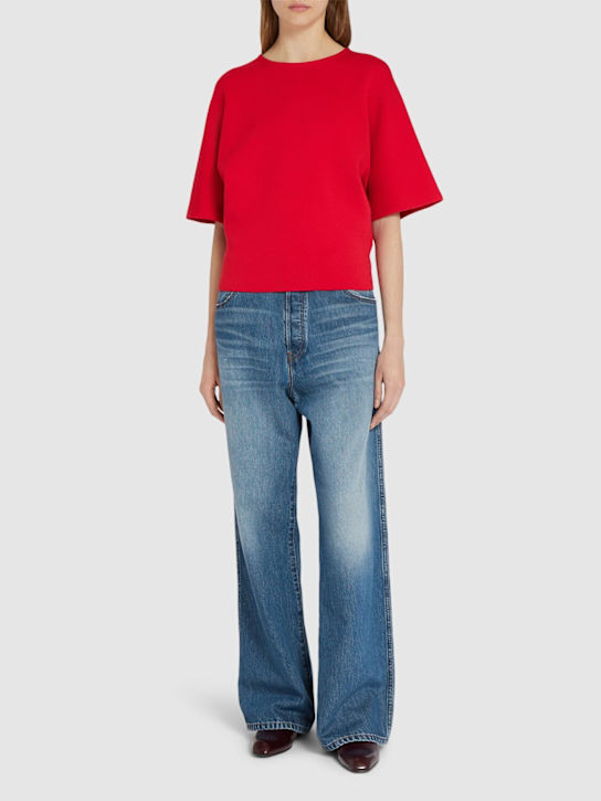 Khaite - Jeans baggy vita media Winslow in denim