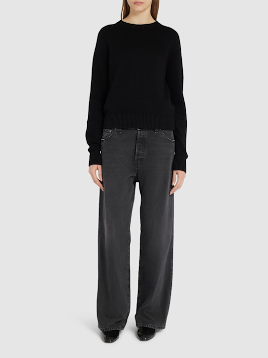 Khaite: Jeans baggy vita media Winslow in denim