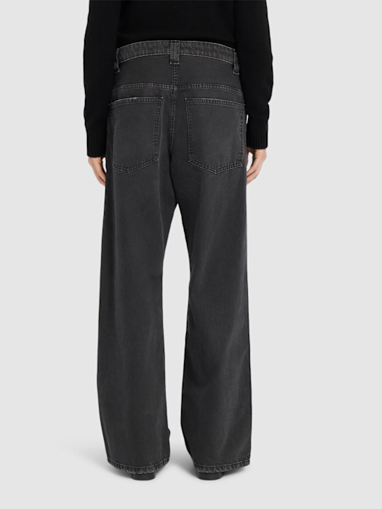 Khaite: Jeans baggy vita media Winslow in denim