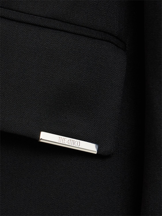 The Attico: Blazer in gabardina di lana vergine