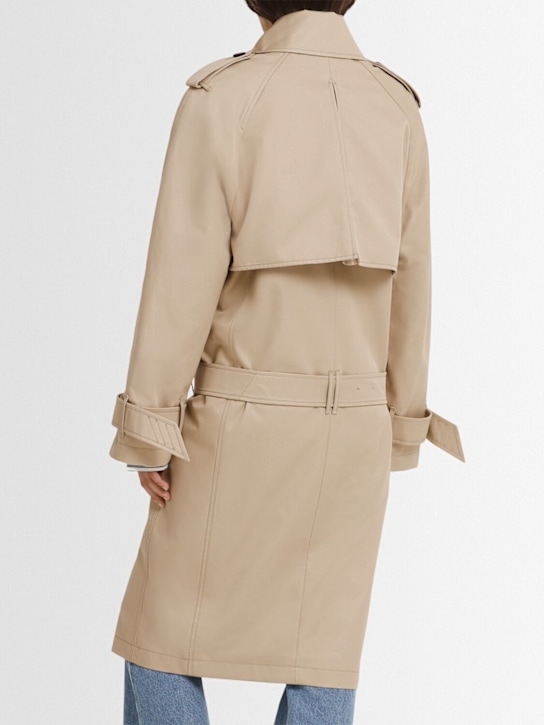 The Attico: Trench in gabardina di cotone / cintura