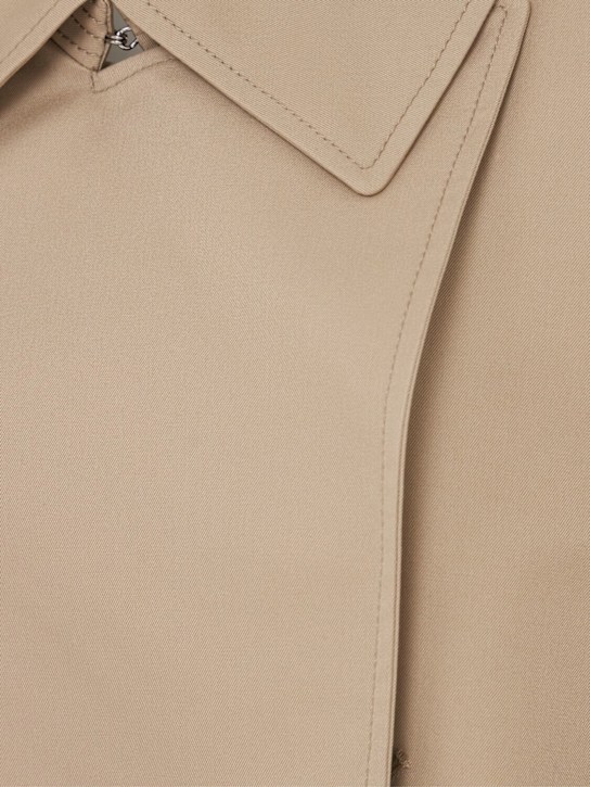 The Attico: Trench in gabardina di cotone / cintura