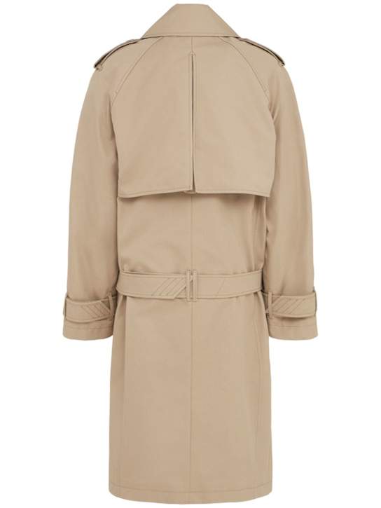 The Attico: Trench in gabardina di cotone / cintura