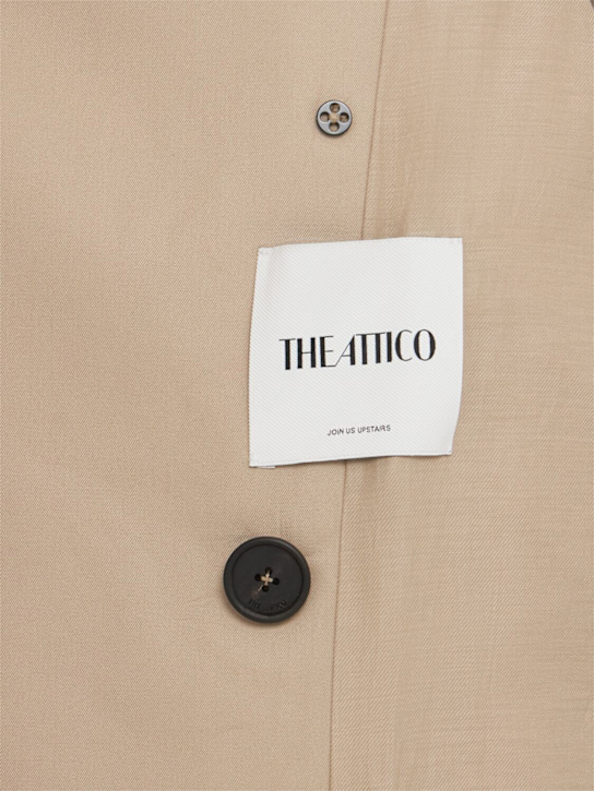 The Attico: Trench in gabardina di cotone / cintura