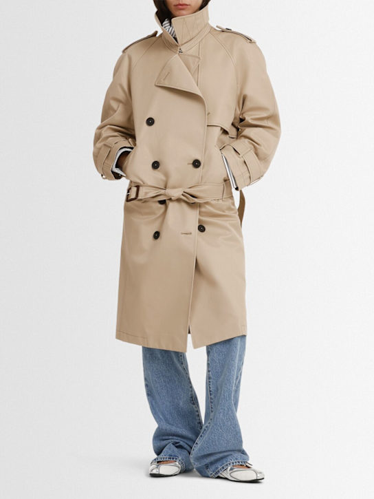 The Attico - Trench in gabardina di cotone / cintura