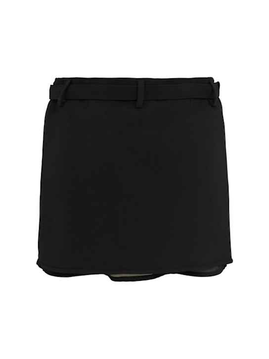 The Attico: Jupe mini ceinturée en mélange de viscose