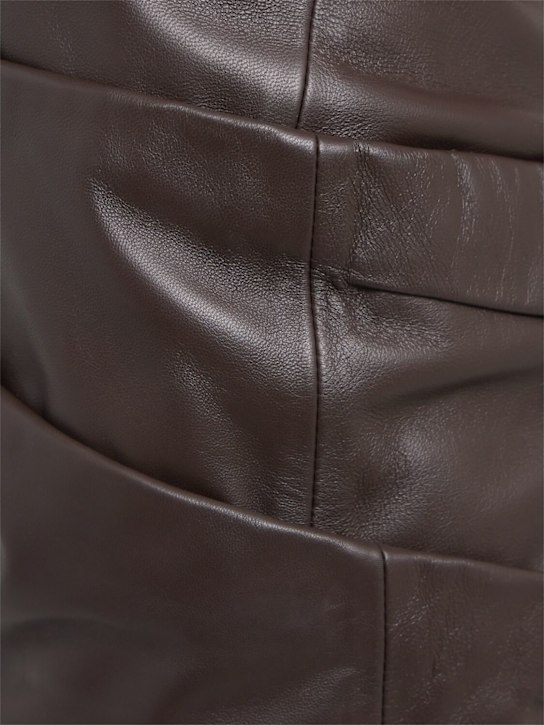 The Attico: Robe mini bustier en cuir