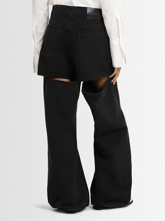 The Attico: Jeans ampi in tela washed con cutout