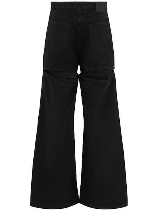 The Attico: Jeans ampi in tela washed con cutout