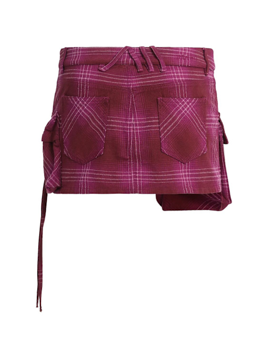 The Attico: Minigonna in misto cotone con tasche cargo