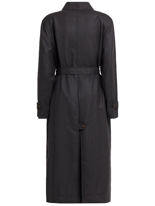 Blazé Milano: Cappotto lungo Basoto in lana / cintura