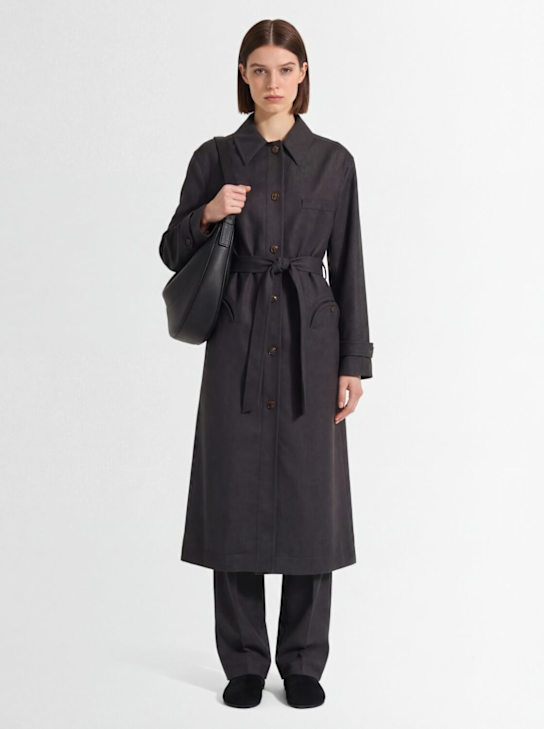 Blazé Milano - Cappotto lungo Basoto in lana / cintura