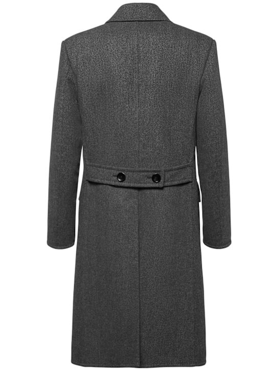 Tom Ford: Cappotto doppiopetto in lana spigata