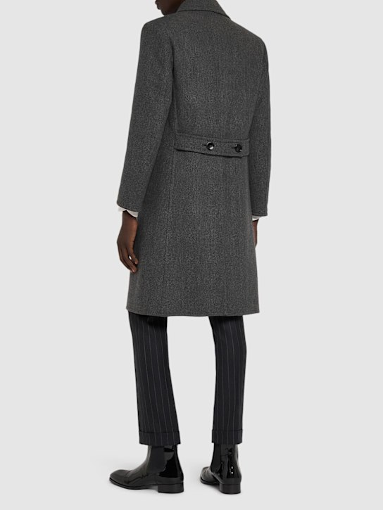 Tom Ford: Cappotto doppiopetto in lana spigata