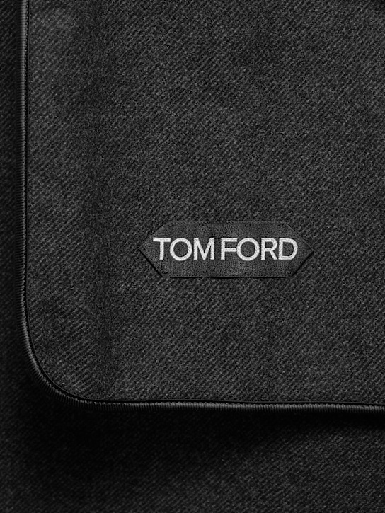 Tom Ford: Cappotto doppiopetto in lana spigata