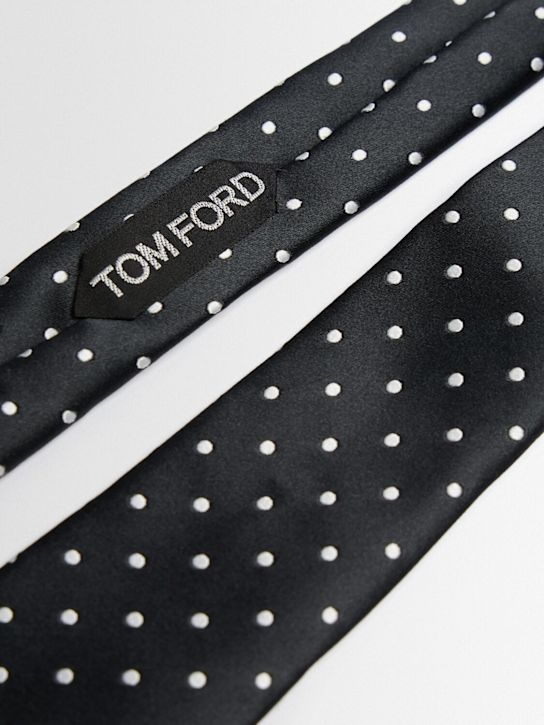 Tom Ford: Cravatta in raso a pois 6cm