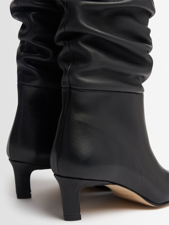 Alohas: Stivali Kalila in pelle arricciata 50mm