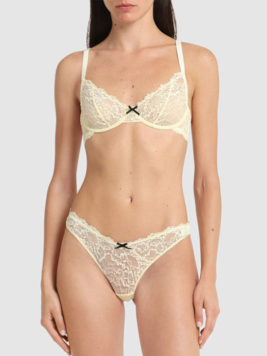 Fleur Du Mal: Soutien-gorge à balconnet en dentelle Bianca