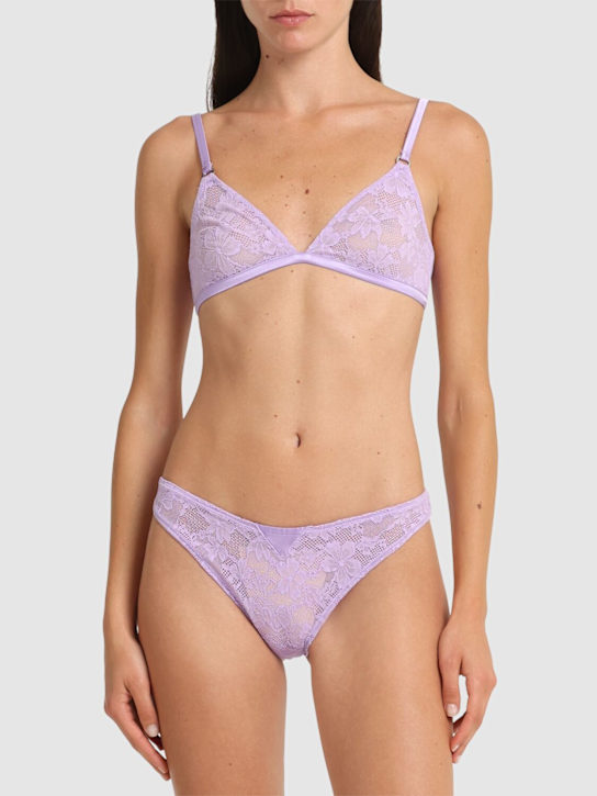 Fleur Du Mal: Soutien-gorge triangle en dentelle Le Stretch