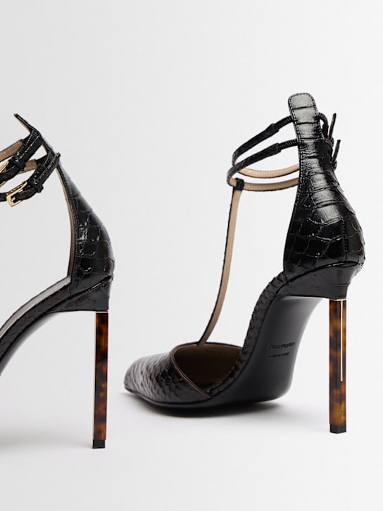 Tom Ford: Escarpins en cuir embossé python 105 mm