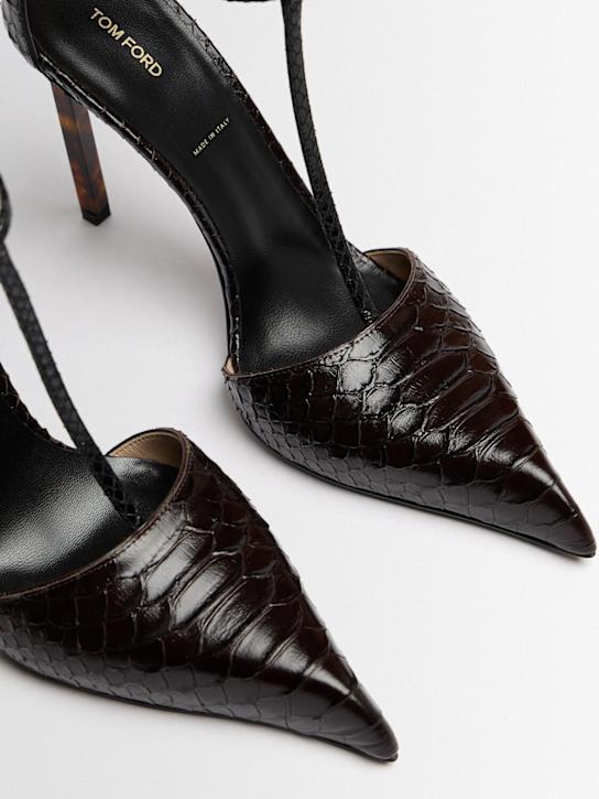 Tom Ford: Escarpins en cuir embossé python 105 mm