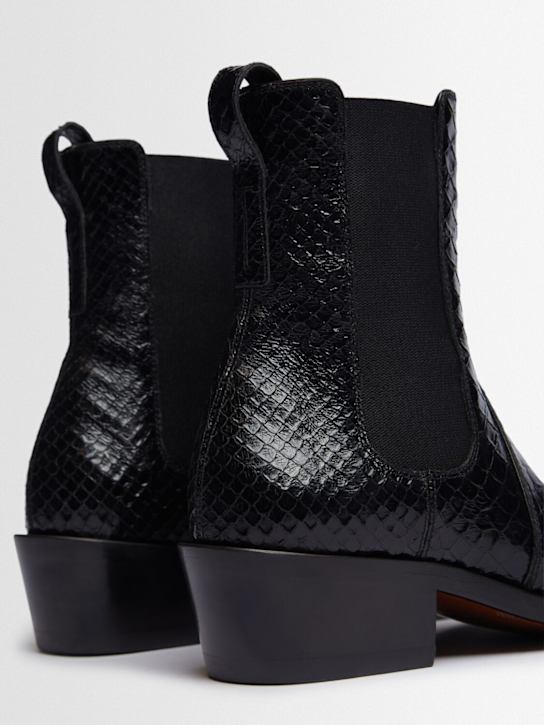 Tom Ford: 40mm hohe Chelseastiefel mit Pythonprägung