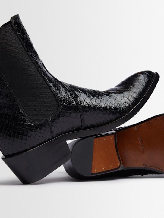 Tom Ford: 40mm hohe Chelseastiefel mit Pythonprägung