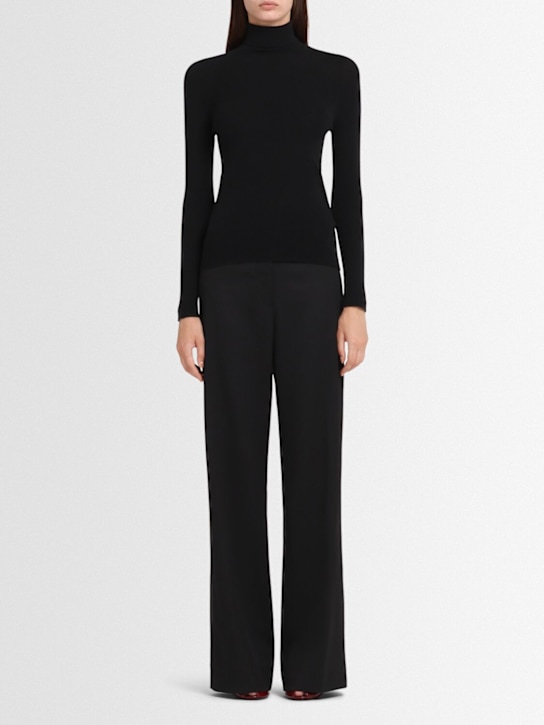 Annagreta - Audrey rib knit wool turtleneck sweater