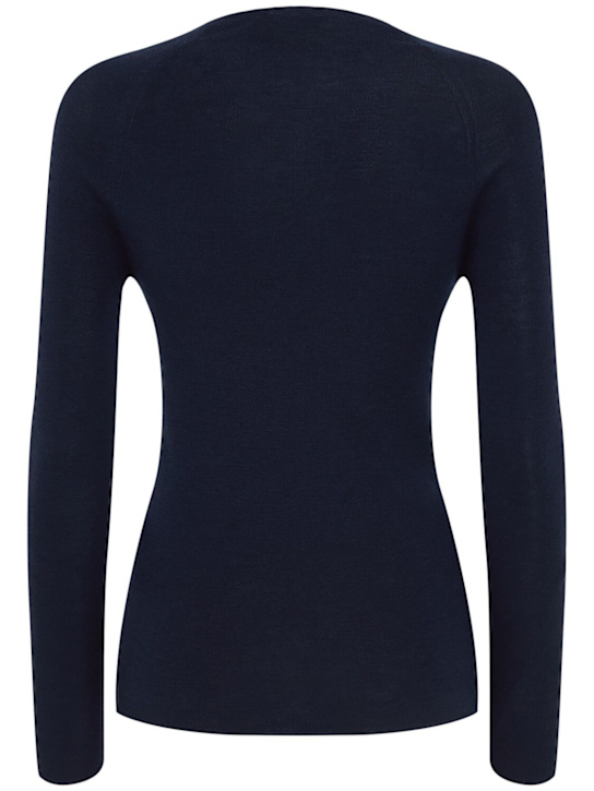 Annagreta: Pull-over col rond en laine vierge Ada