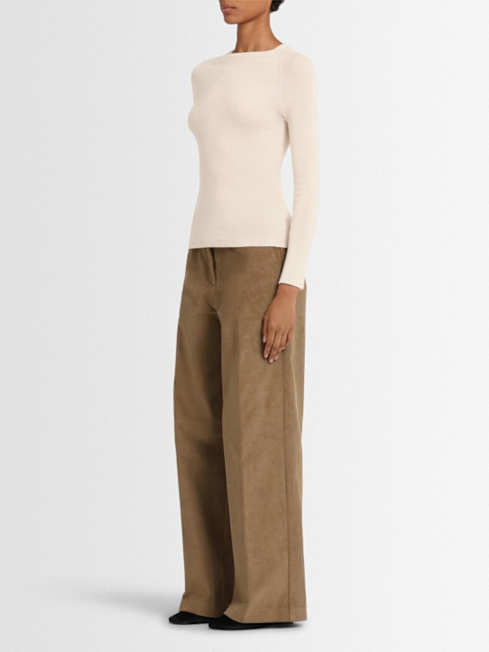 Annagreta: Pull-over col rond en laine vierge Ada