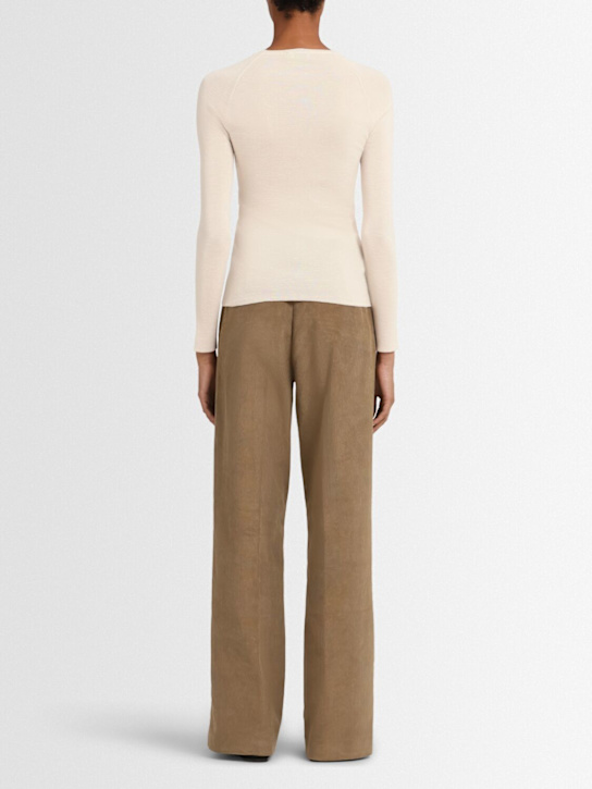 Annagreta: Pull-over col rond en laine vierge Ada