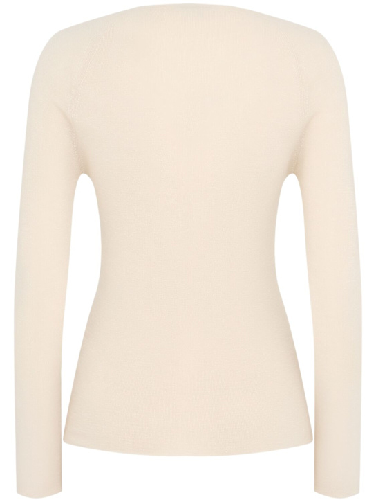 Annagreta: Pull-over col rond en laine vierge Ada