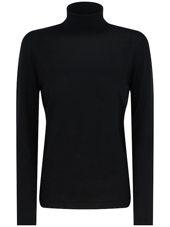 Annagreta: Pull-over col roulé en maille de laine Cloe