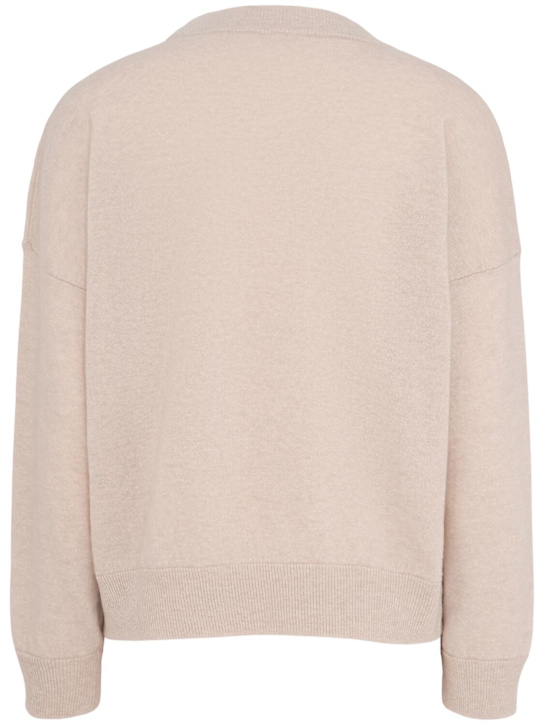 Annagreta: Pull-over à col rond en maille de laine Dalia