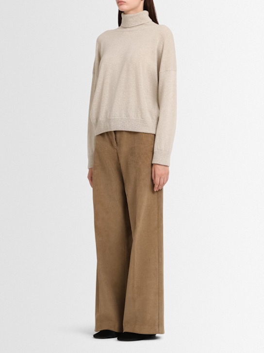 Annagreta: Pull-over col roulé en maille de laine Flaminia