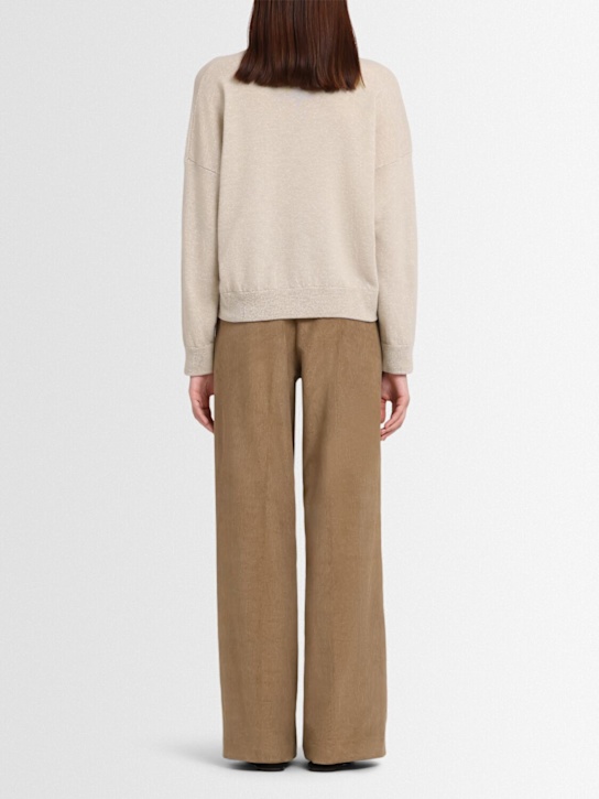 Annagreta: Pull-over col roulé en maille de laine Flaminia
