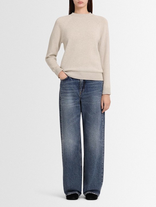 Annagreta - Ida wool knit raglan crewneck sweater