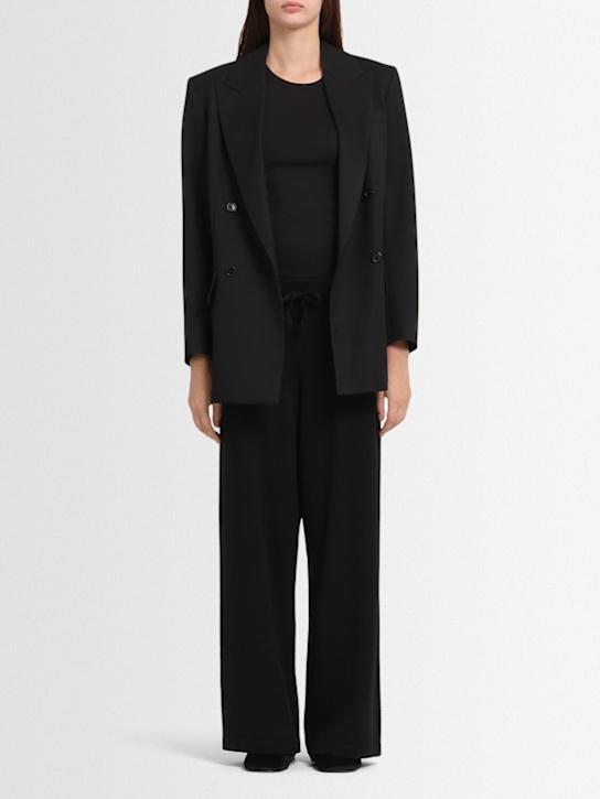 Annagreta - Pantalon évasé en maille de laine Aurora