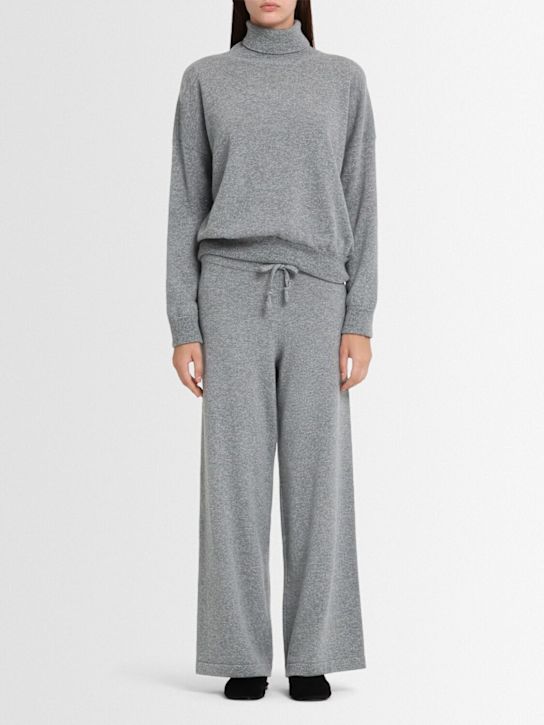 Annagreta - Pantalon évasé en maille de laine Aurora