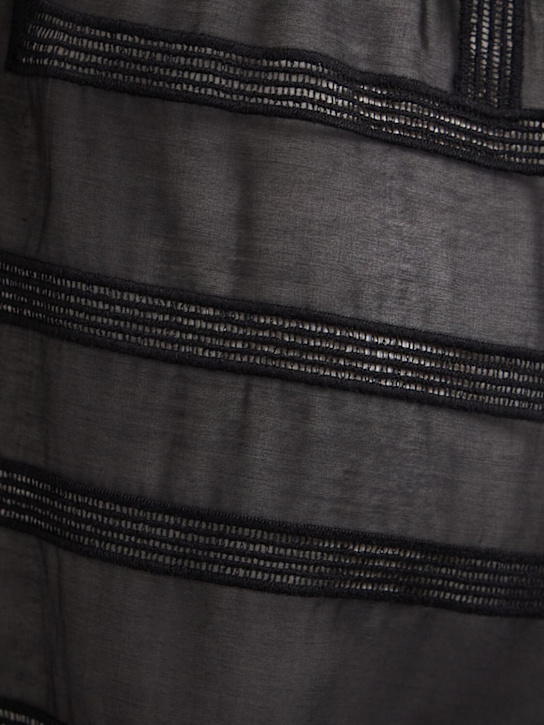 Toteme: Pantalon de pyjama en coton et soie à monogramme