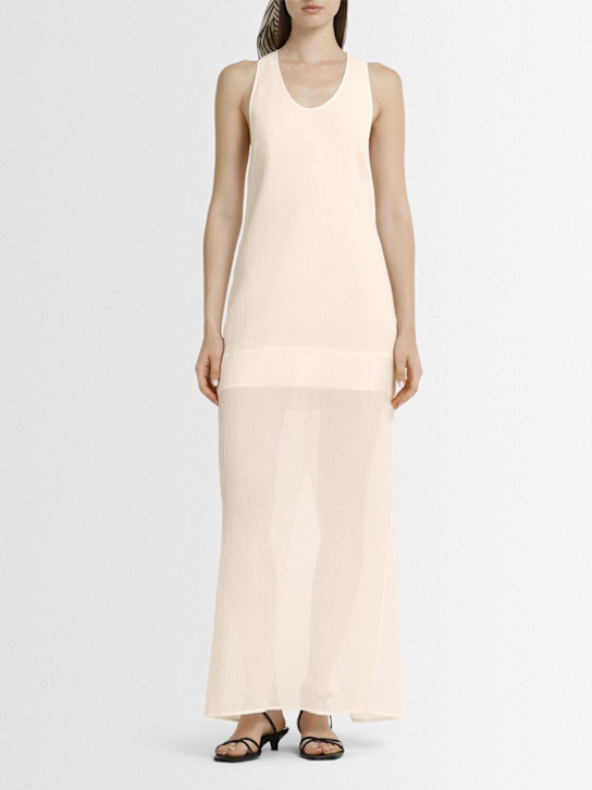 Toteme - Robe longue en coton mélangé froissé