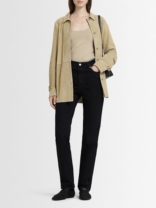Toteme - Jean slim en denim de coton taille haute