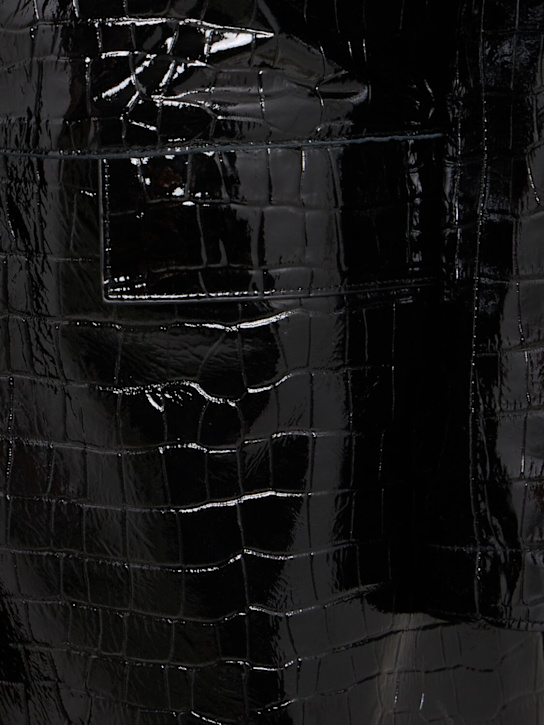 Toteme: Manteau en cuir embossé crocodile