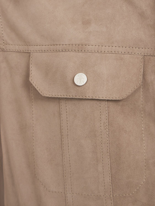 Brunello Cucinelli: Hemdjacke aus Leder
