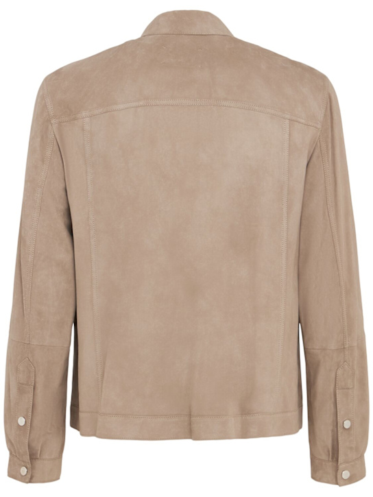 Brunello Cucinelli: Hemdjacke aus Leder