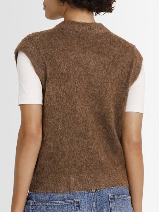 Brunello Cucinelli: Gilet en maille de mohair mélangé embelli