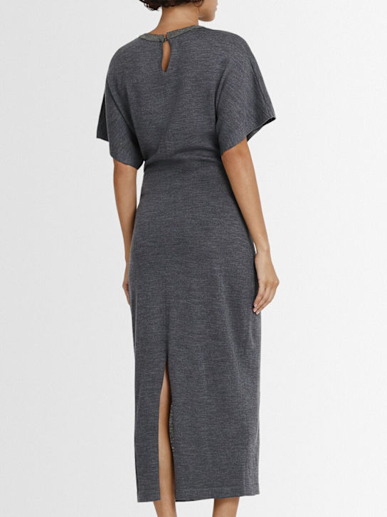 Brunello Cucinelli: Robe midi en laine