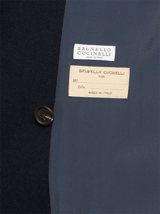 Brunello Cucinelli: Double breast compact wool blend coat